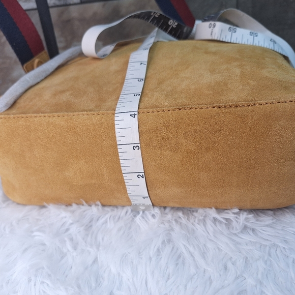 Margot Suede Leather Satchel Crossbody - NWT- A640661 - Picture 5 of 12